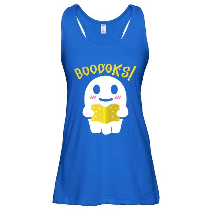 Boooks Ghost Reading Book Cool Gift Halloween Costume Great Gift Ladies Essential Flowy Tank