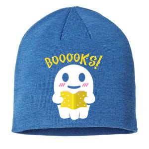 Boooks Ghost Reading Book Cool Gift Halloween Costume Great Gift Sustainable Beanie