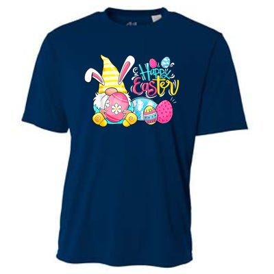 Bunny Gnome Rabbit Eggs Hunting Happy Easter Day Funny Cooling Performance Crew T-Shirt