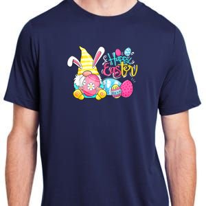 Bunny Gnome Rabbit Eggs Hunting Happy Easter Day Funny Adult ChromaSoft Performance T-Shirt