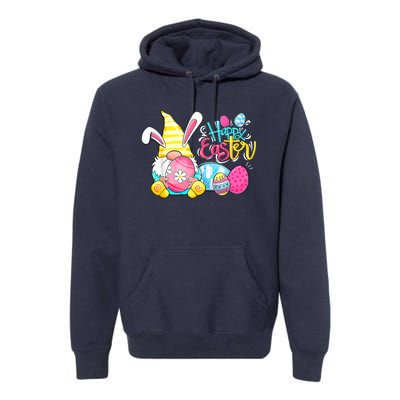 Bunny Gnome Rabbit Eggs Hunting Happy Easter Day Funny Premium Hoodie