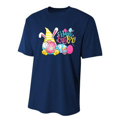 Bunny Gnome Rabbit Eggs Hunting Happy Easter Day Funny Performance Sprint T-Shirt