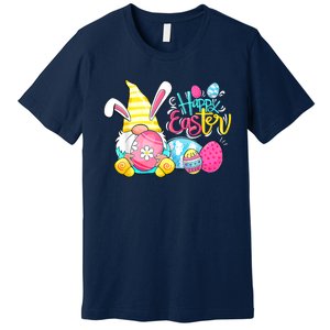 Bunny Gnome Rabbit Eggs Hunting Happy Easter Day Funny Premium T-Shirt