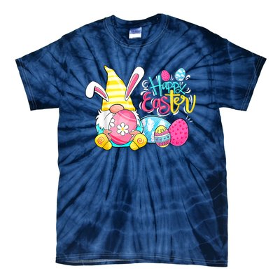 Bunny Gnome Rabbit Eggs Hunting Happy Easter Day Funny Tie-Dye T-Shirt