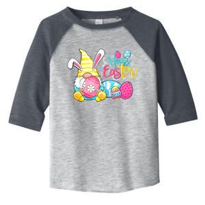 Bunny Gnome Rabbit Eggs Hunting Happy Easter Day Funny Toddler Fine Jersey T-Shirt