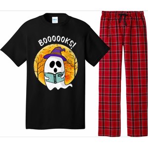 Boooooks! Ghost Reading Book For Librarians Funny Halloween Gift Pajama Set