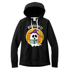 Boooooks! Ghost Reading Book For Librarians Funny Halloween Gift Women's Fleece Hoodie