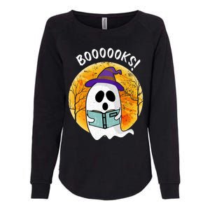 Boooooks! Ghost Reading Book For Librarians Funny Halloween Gift Womens California Wash Sweatshirt