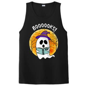 Boooooks! Ghost Reading Book For Librarians Funny Halloween Gift PosiCharge Competitor Tank