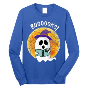 Boooooks! Ghost Reading Book For Librarians Funny Halloween Gift Long Sleeve Shirt