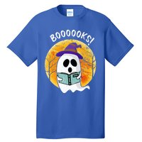 Boooooks! Ghost Reading Book For Librarians Funny Halloween Gift Tall T-Shirt