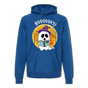 Boooooks! Ghost Reading Book For Librarians Funny Halloween Gift Premium Hoodie