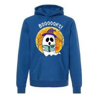 Boooooks! Ghost Reading Book For Librarians Funny Halloween Gift Premium Hoodie