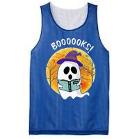 Boooooks! Ghost Reading Book For Librarians Funny Halloween Gift Mesh Reversible Basketball Jersey Tank