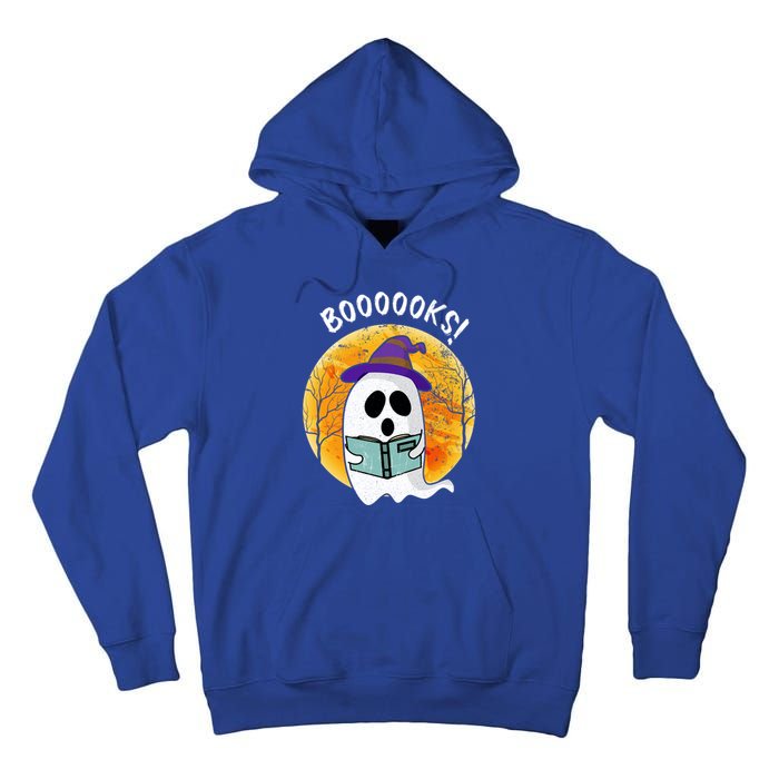 Boooooks! Ghost Reading Book For Librarians Funny Halloween Gift Tall Hoodie