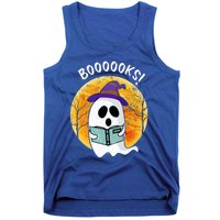 Boooooks! Ghost Reading Book For Librarians Funny Halloween Gift Tank Top