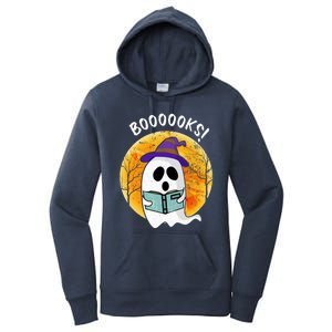 Boooooks! Ghost Reading Book For Librarians Funny Halloween Gift Women's Pullover Hoodie