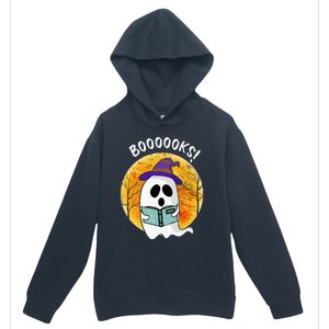 Boooooks! Ghost Reading Book For Librarians Funny Halloween Gift Urban Pullover Hoodie