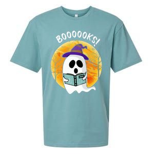 Boooooks! Ghost Reading Book For Librarians Funny Halloween Gift Sueded Cloud Jersey T-Shirt