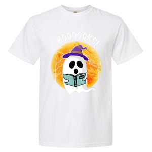 Boooooks! Ghost Reading Book For Librarians Funny Halloween Gift Garment-Dyed Heavyweight T-Shirt