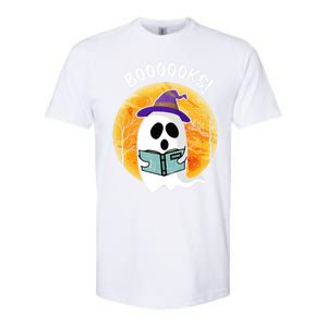 Boooooks! Ghost Reading Book For Librarians Funny Halloween Gift Softstyle CVC T-Shirt