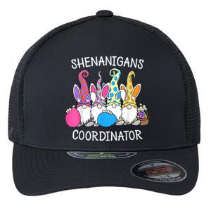 Bunny Gnome Rabbit Eggs Hunting Shenanigans Coordinator Flexfit Unipanel Trucker Cap