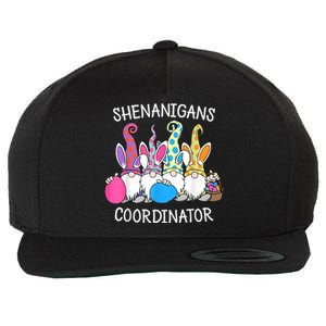 Bunny Gnome Rabbit Eggs Hunting Shenanigans Coordinator Wool Snapback Cap