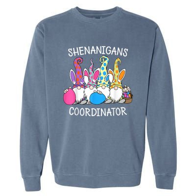 Bunny Gnome Rabbit Eggs Hunting Shenanigans Coordinator Garment-Dyed Sweatshirt