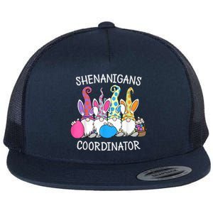 Bunny Gnome Rabbit Eggs Hunting Shenanigans Coordinator Flat Bill Trucker Hat