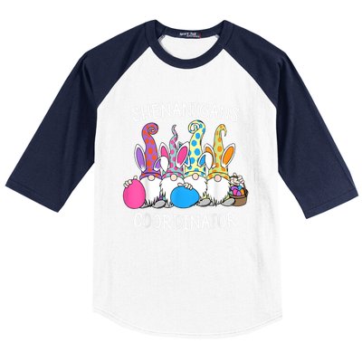 Bunny Gnome Rabbit Eggs Hunting Shenanigans Coordinator Baseball Sleeve Shirt