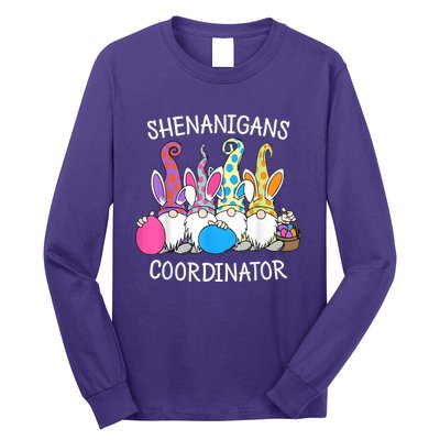 Bunny Gnome Rabbit Eggs Hunting Shenanigans Coordinator Long Sleeve Shirt