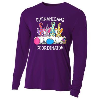 Bunny Gnome Rabbit Eggs Hunting Shenanigans Coordinator Cooling Performance Long Sleeve Crew