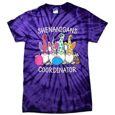 Bunny Gnome Rabbit Eggs Hunting Shenanigans Coordinator Tie-Dye T-Shirt