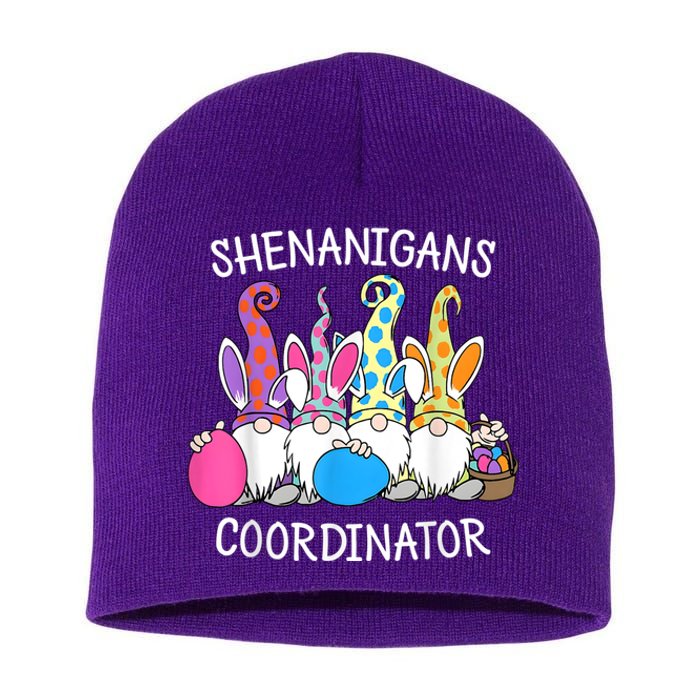 Bunny Gnome Rabbit Eggs Hunting Shenanigans Coordinator Short Acrylic Beanie