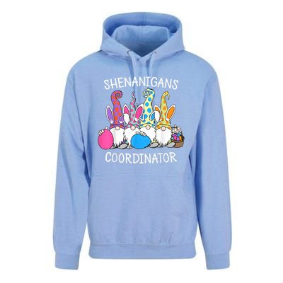 Bunny Gnome Rabbit Eggs Hunting Shenanigans Coordinator Unisex Surf Hoodie