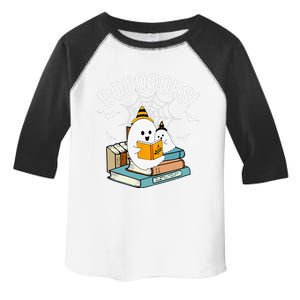 Booooks Ghost Read Books Halloween Funny Toddler Fine Jersey T-Shirt