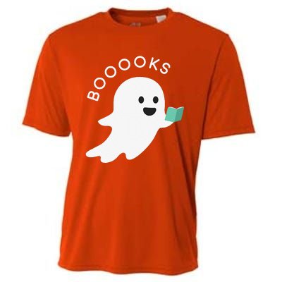 Booooks Ghost Reading Books Halloween Cooling Performance Crew T-Shirt