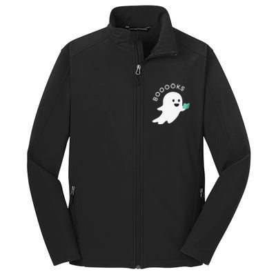 Booooks Ghost Reading Books Halloween Core Soft Shell Jacket