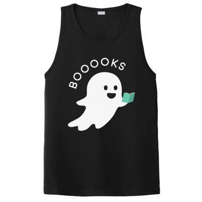 Booooks Ghost Reading Books Halloween PosiCharge Competitor Tank