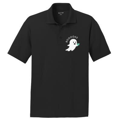 Booooks Ghost Reading Books Halloween PosiCharge RacerMesh Polo