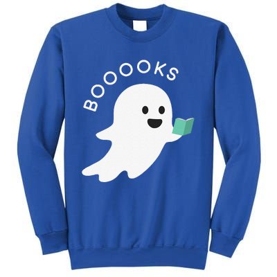 Booooks Ghost Reading Books Halloween Sweatshirt