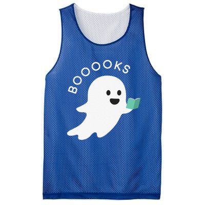 Booooks Ghost Reading Books Halloween Mesh Reversible Basketball Jersey Tank