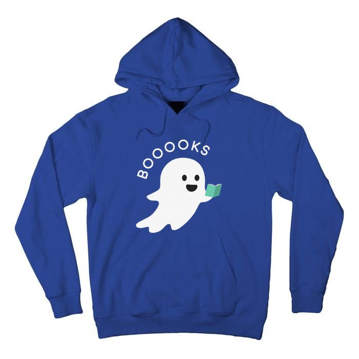 Booooks Ghost Reading Books Halloween Tall Hoodie