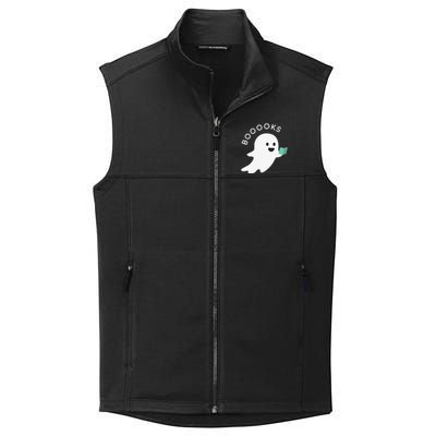 Booooks Ghost Reading Books Halloween Collective Smooth Fleece Vest