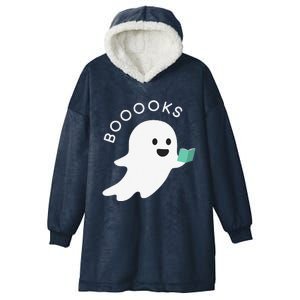 Booooks Ghost Reading Books Halloween Hooded Wearable Blanket