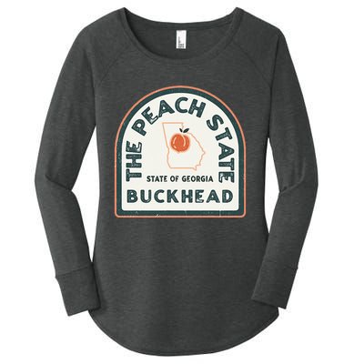 Buckhead Georgia Retro Style Peach State Women's Perfect Tri Tunic Long Sleeve Shirt