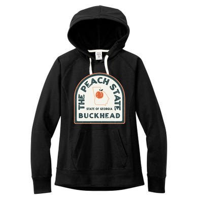 Buckhead Georgia Retro Style Peach State Women's Fleece Hoodie