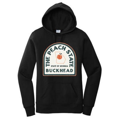 Buckhead Georgia Retro Style Peach State Women's Pullover Hoodie