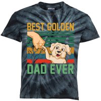 Best Golden Retriver Dad Ever Kids Tie-Dye T-Shirt