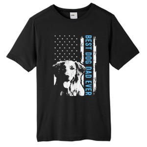 Best Golden Retriever Dad Ever American Flag Dog Dad Tall Fusion ChromaSoft Performance T-Shirt